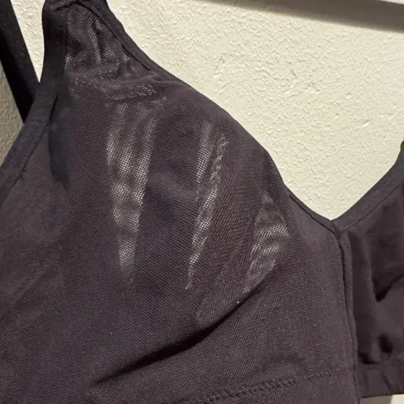 Smoothiez by Aerie Black Mesh Sheer See Through Unlined Wireless Bralette Bra - Picture 4 of 9